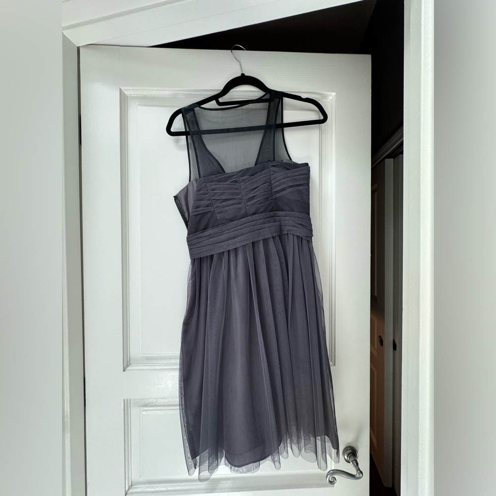 Cynthia Steffe Pin Tucked Summer Gray Dress